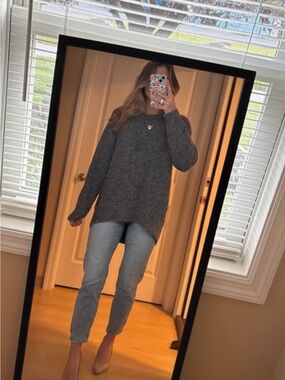 Old Navy Women’s Gray Cocoon Tunic Sweater